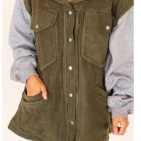 AEMI + CO Olive Gray Jacket NWOT - Picture 6 of 7